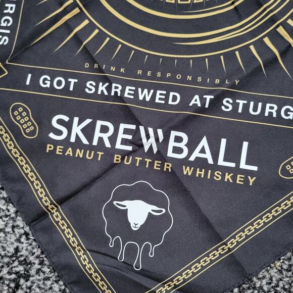 I Got Screwed at Sturgis Bandana - Skewball Peanut Butter Whiskey, 22x22 - Picture 4 of 5